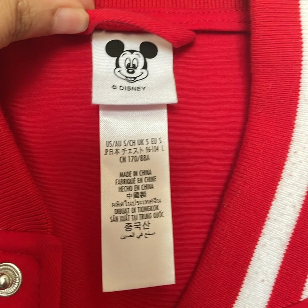 Red MonogramVarsity Mickey Mouse Jacket Pre loved - Picture 4 of 6